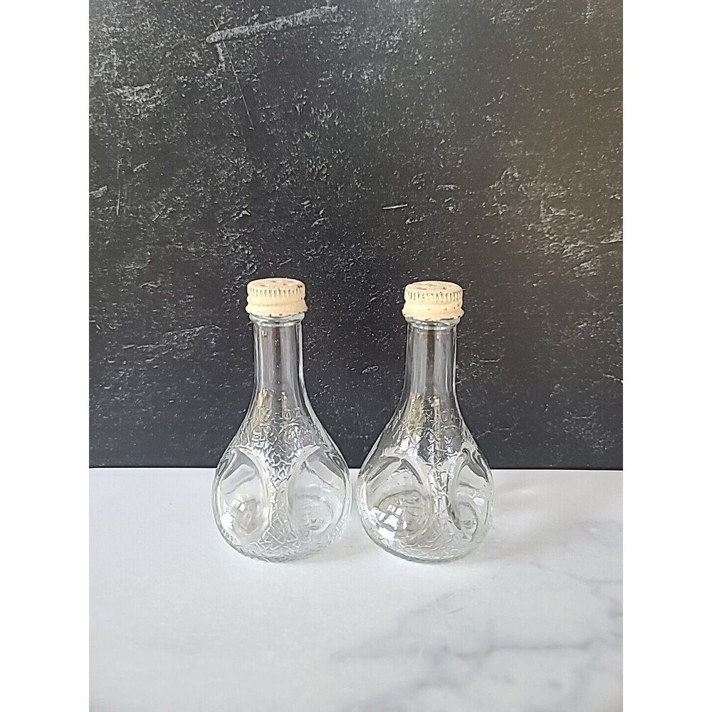 Vintage Glass Salt And Pepper Shakers